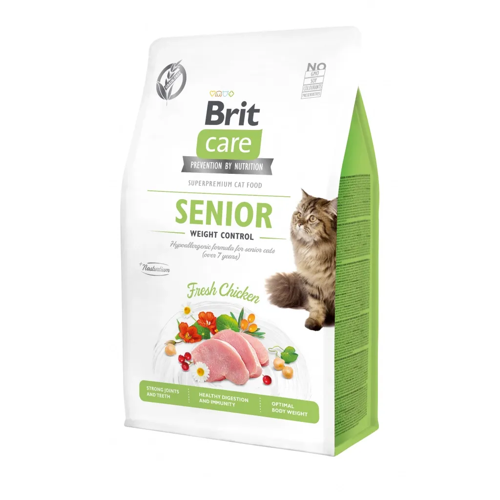 Сухий корм для котів Brit Care Cat GF Senior Weight Control 400 г (8595602540952)