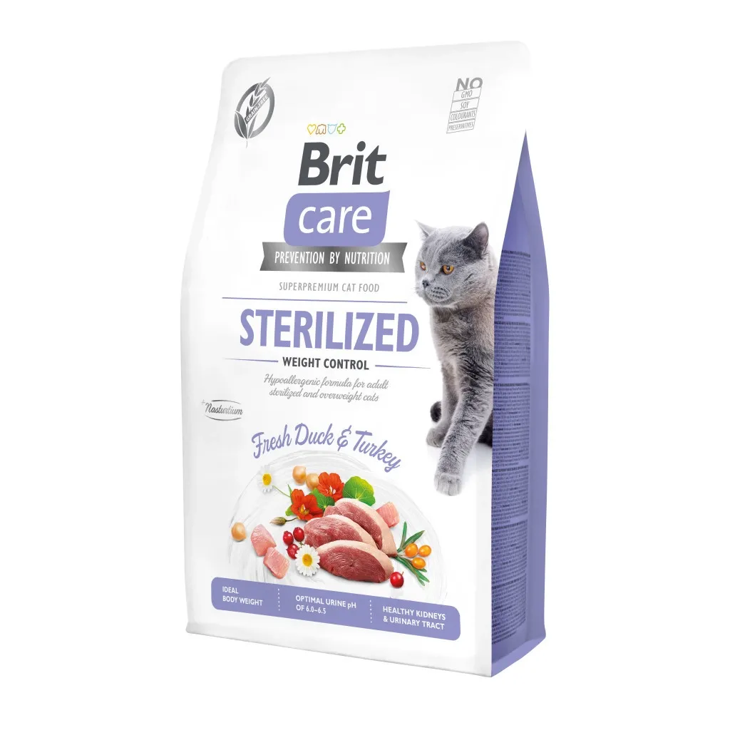Сухий корм для котів Brit Care Cat GF Sterilized Weight Control 2 кг (8595602540792)