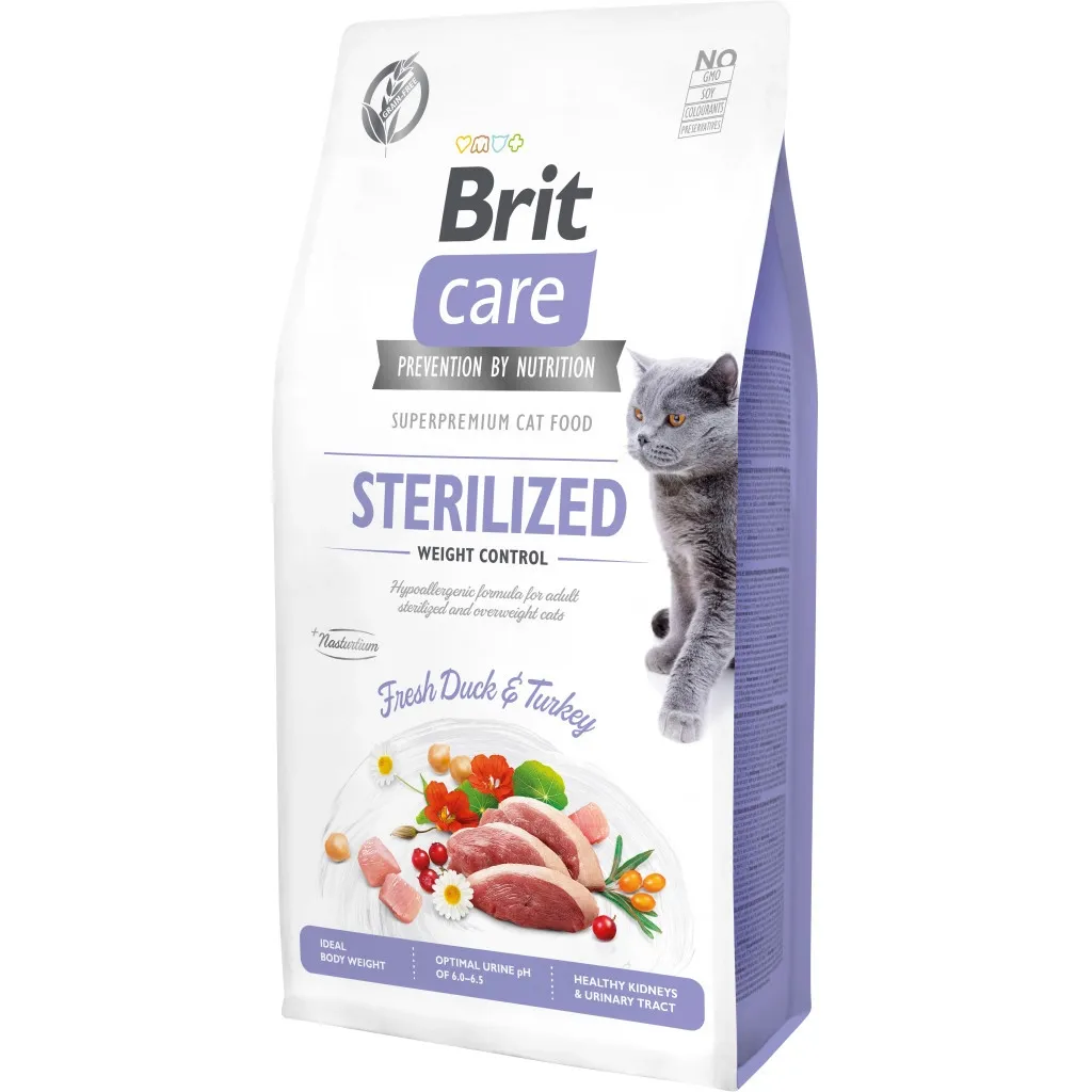 Сухий корм для котів Brit Care Cat GF Sterilized Weight Control 7 кг (8595602540785)