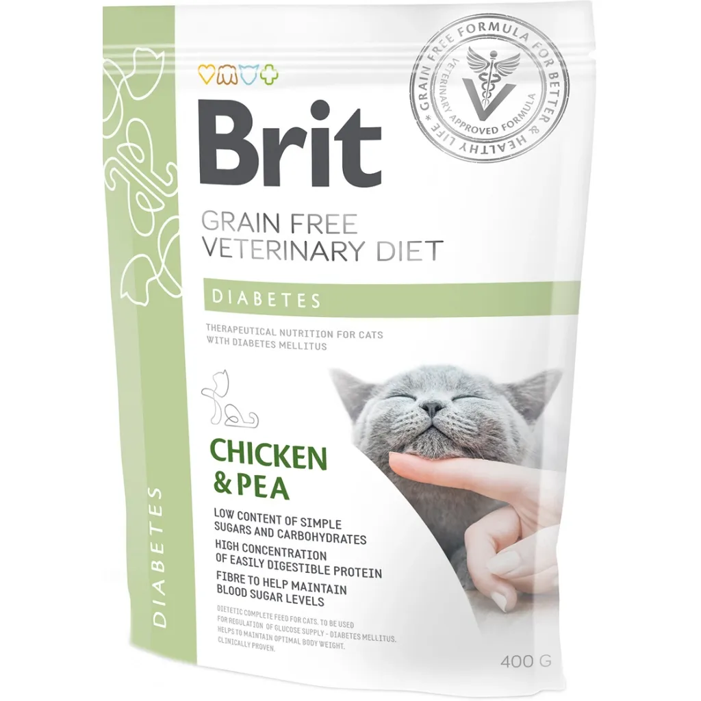 Сухий корм для котів Brit GF VetDiets Cat Diabets 400 г (8595602528530)