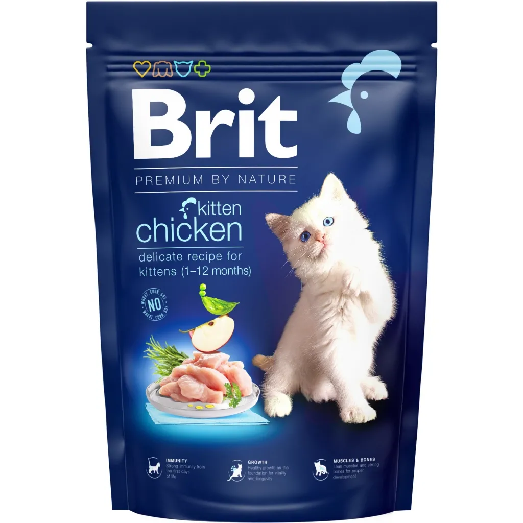 Сухий корм для котів Brit Premium by Nature Cat Kitten 1.5 кг (8595602553112)