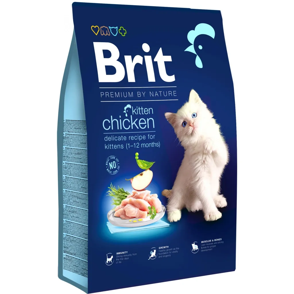 Сухий корм для котів Brit Premium by Nature Cat Kitten 8 кг (8595602553198)