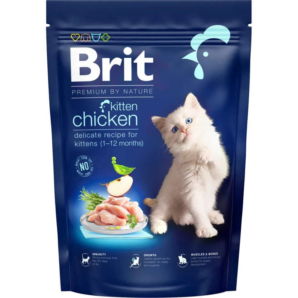 Сухий корм для котів Brit Premium by Nature Cat Kitten 800 г (8595602553037)
