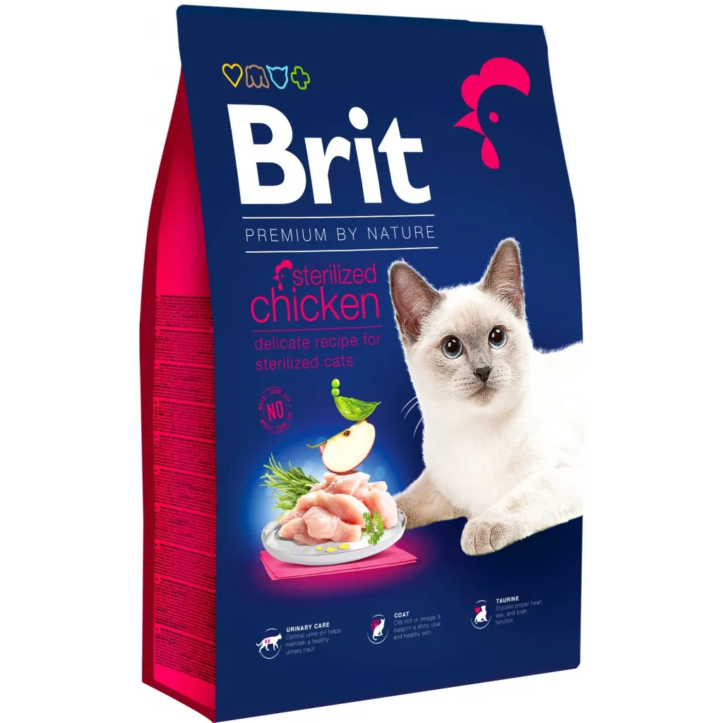 Сухий корм для котів Brit Premium by Nature Cat Sterilised 8 кг (8595602553235)