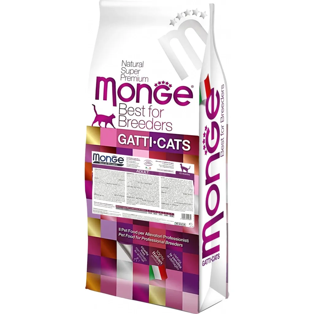 Сухий корм для котів Monge Cat Adult зі смаком курки та рису 10 кг (8009470004800)