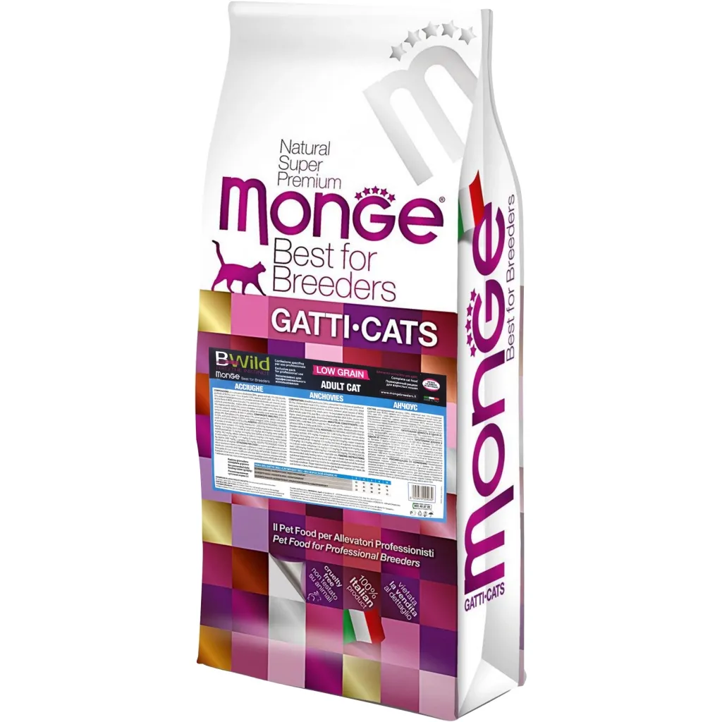 Сухий корм для котів Monge Cat Bwild Low Grain з анчоусом 10 кг (8009470004930)