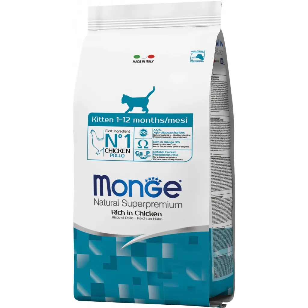 Сухой корм для кошек Monge Cat Monoprotein Kitten с форелью 400 г. (8009470005470)