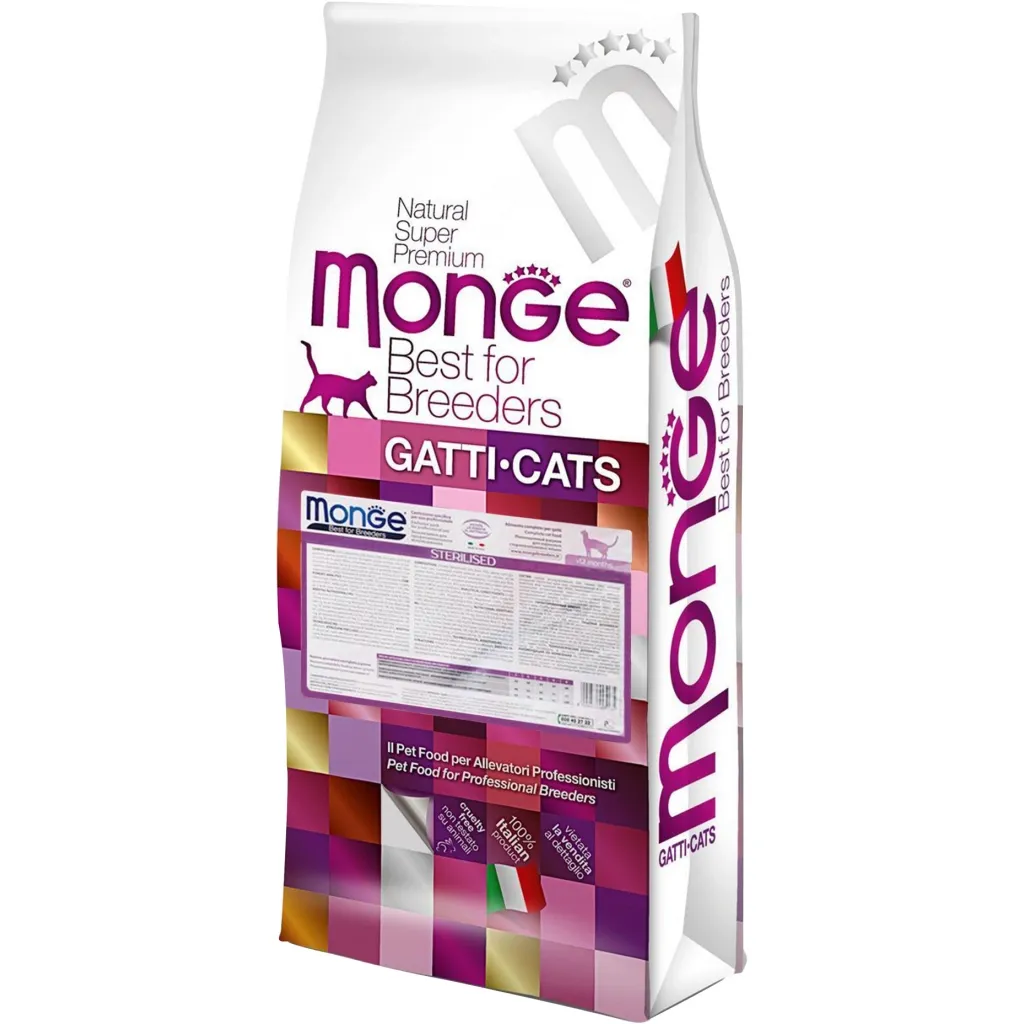 Сухий корм для котів Monge Cat Sterilised зі смаком курки та лосося 10 кг (8009470005135)