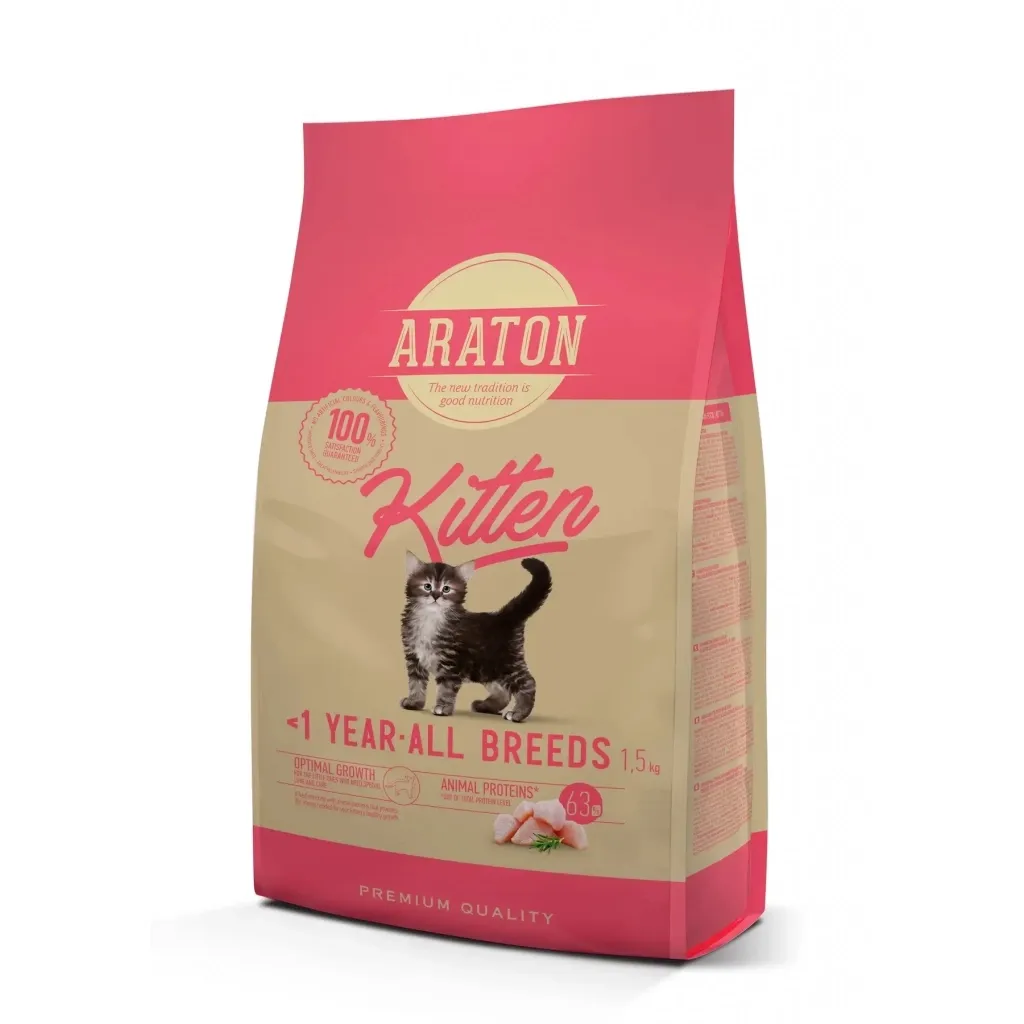 Сухой корм для кошек ARATON Kitten 1.5 кг (ART45644)