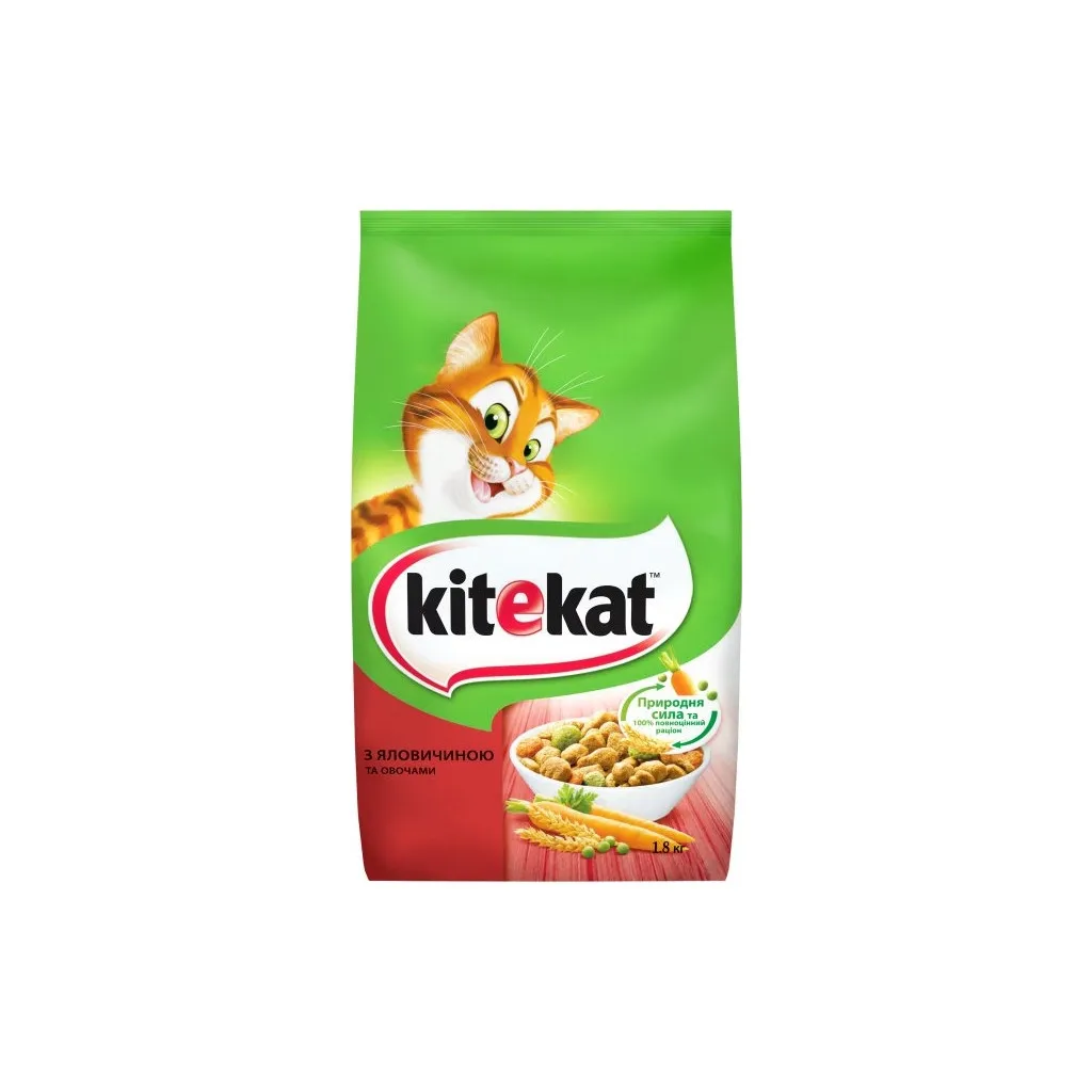 Сухой корм для кошек Kitekat Яловица с овощами 1.8 кг (5900951137877)