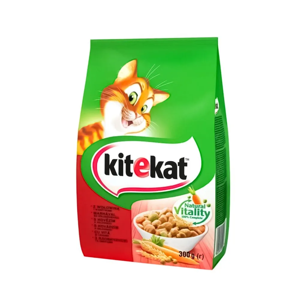 Сухий корм для котів Kitekat Говядина з овочами 300 г (5900951248818)