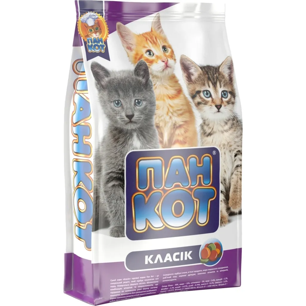 Сухой корм для кошек Пан Кот Классик кошек 400 г (4820111140398)