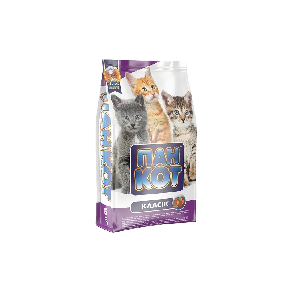 Сухой корм для кошек Пан Кот Классик кошек 10 кг (4820111140176)