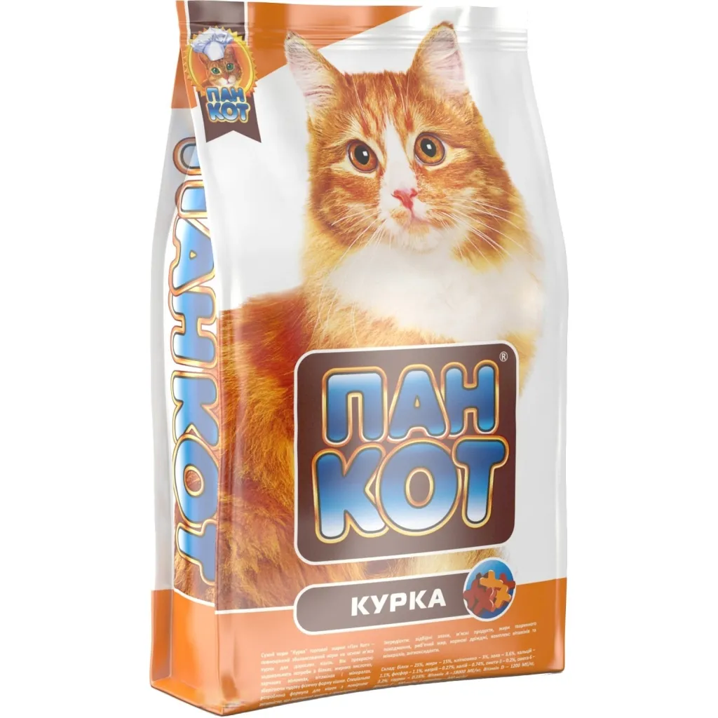 Сухий корм для котів Пан Кіт Курка 400 г (4820111140381)