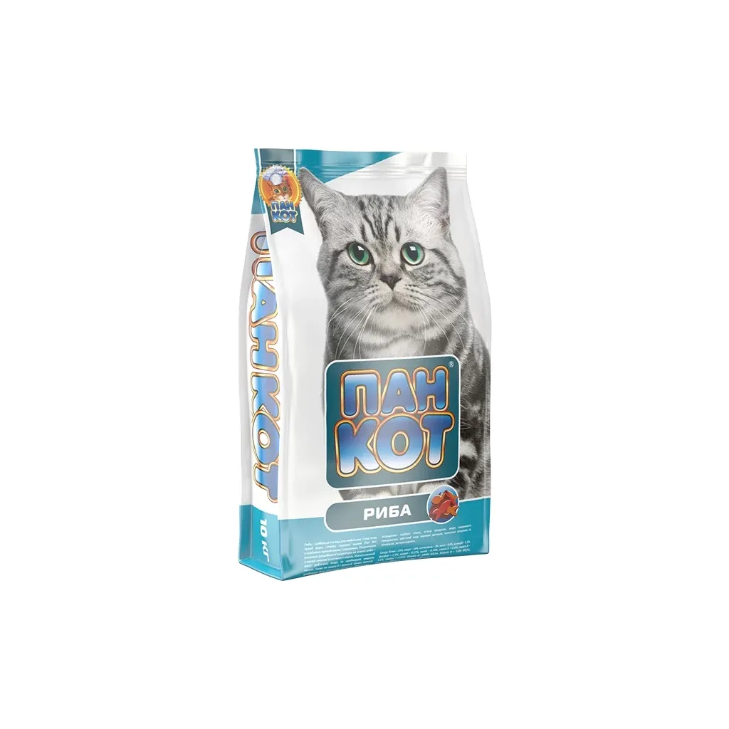 Сухий корм для котів Пан Кот Риба 10 кг (4820111140138)