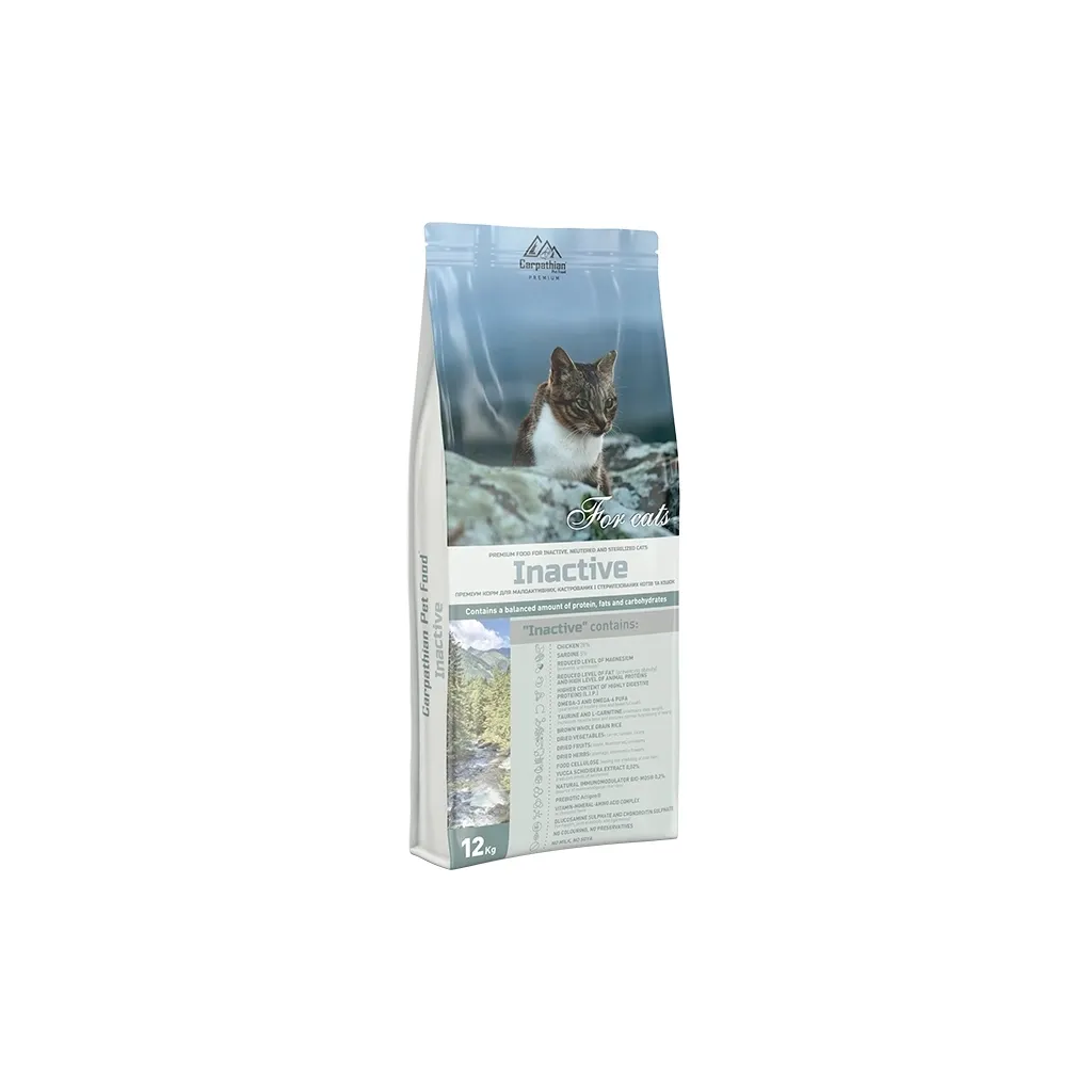 Сухий корм для котів Carpathian Pet Food Inactive 12 кг (4820111140770)