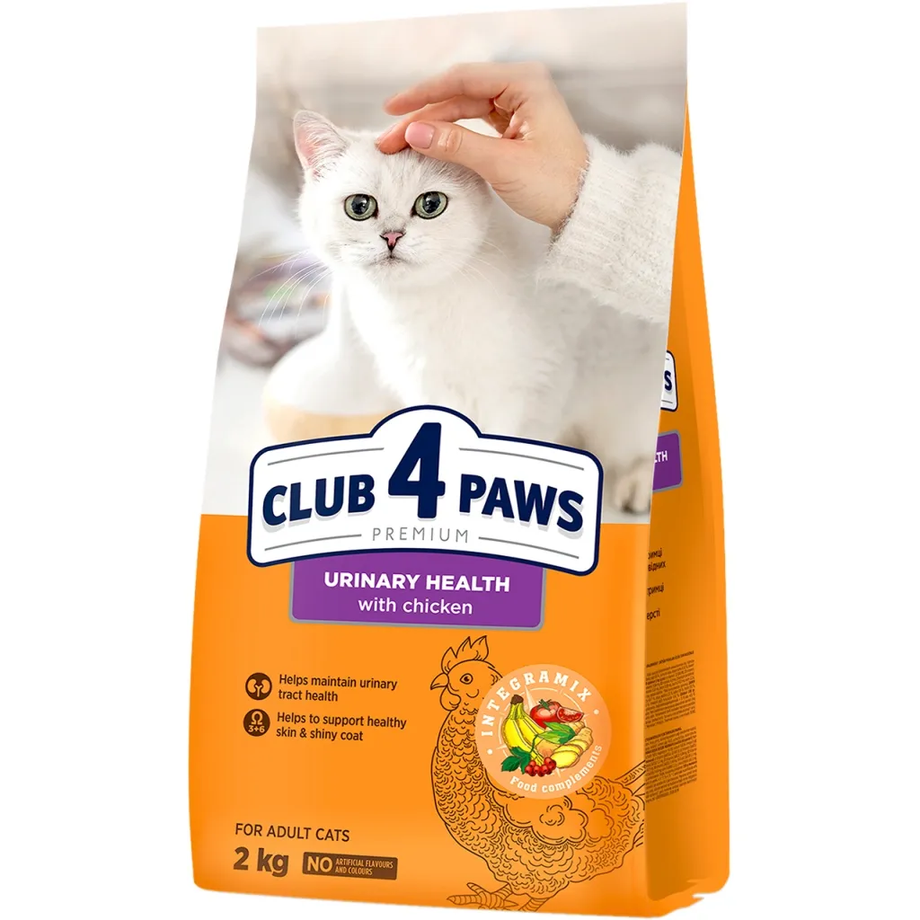 Сухий корм для котів Club 4 Paws Premium підтримка здоров'я сечовивідної системи 2 кг (4820215369411)