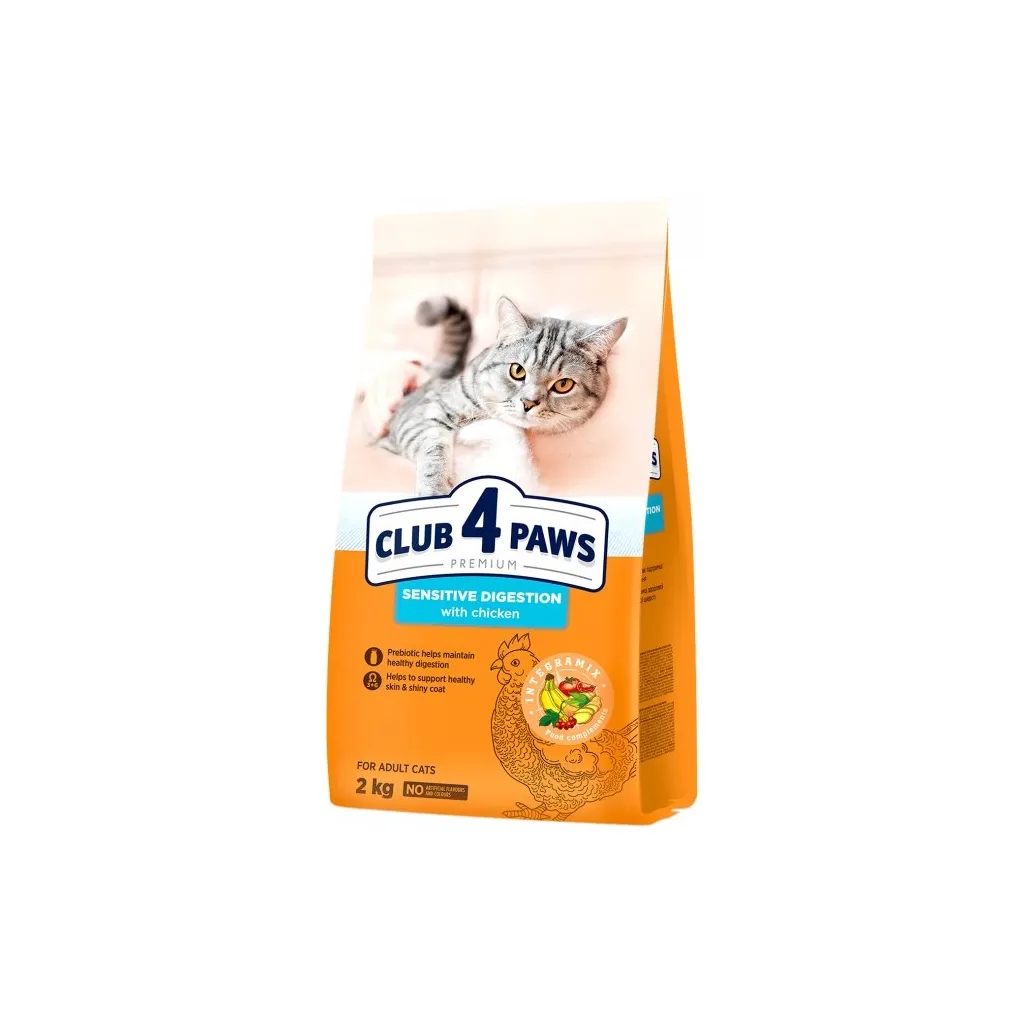 Сухой корм для кошек Club 4 Paws Premium чувствительное пищеварение 2 кг (4820215368773)
