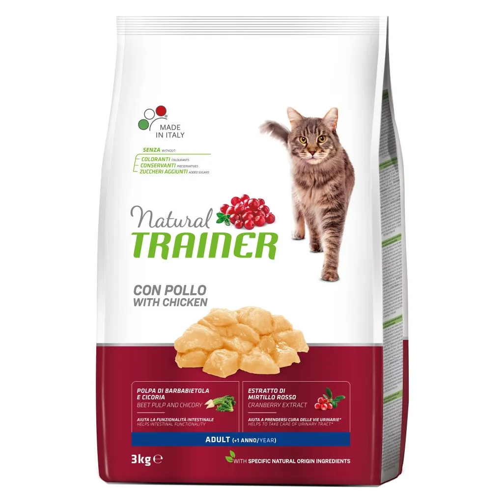 Сухой корм для кошек Trainer Natural Super Premium Adult с курицей 3 кг (8059149029634)