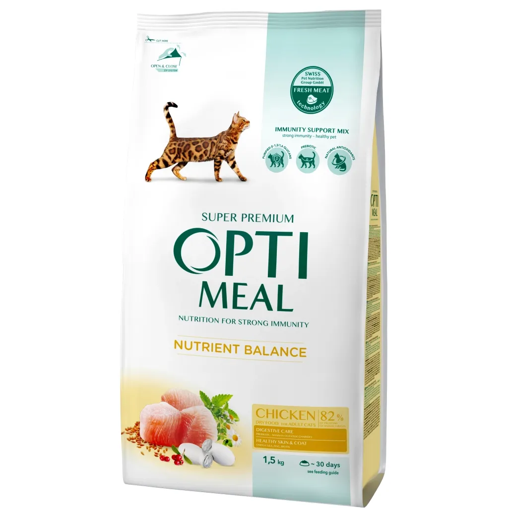 Сухий корм для котів Optimeal курка 1.5 кг (4820215369671)
