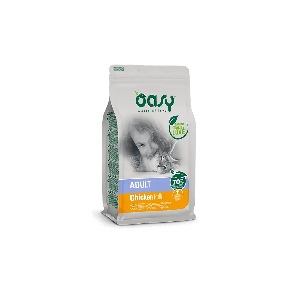 Сухий корм для котів OASY LIFESTAGE Adult з куркою 7.5 кг (8053017348247)