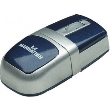 Мишка Manhattan MM5 Mobile Nano USB Silver/Blue