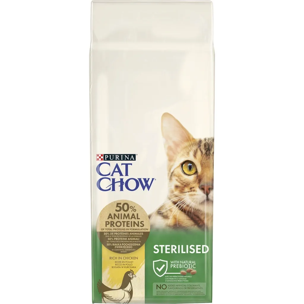 Сухий корм для котів Purina Cat Chow Sterilised із куркою 15 кг (7613032233051)