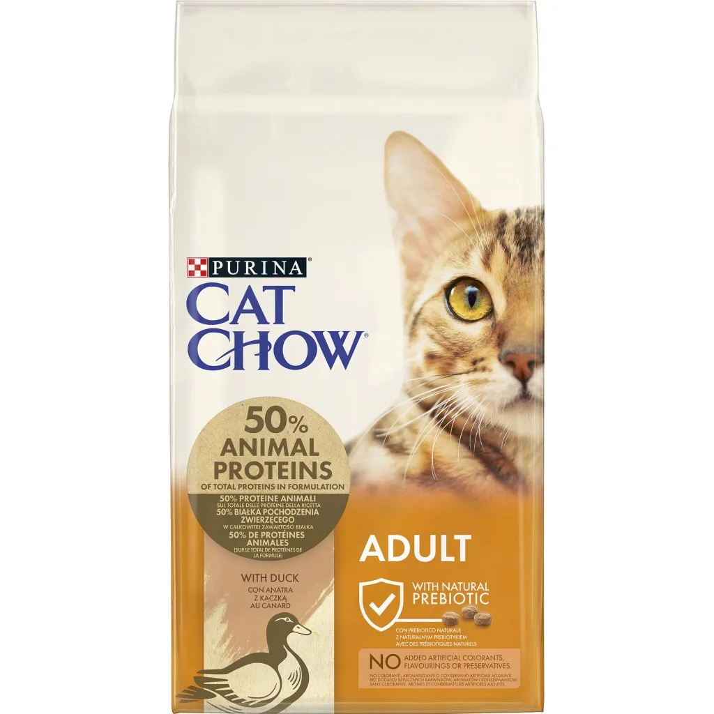 Сухой корм для кошек Purina Cat Chow Adult с уткой 15 кг (7613035394889)