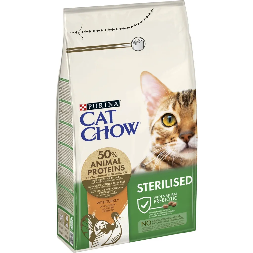 Сухий корм для котів Purina Cat Chow Sterilised з індичкою 1.5 кг (7613287329516)