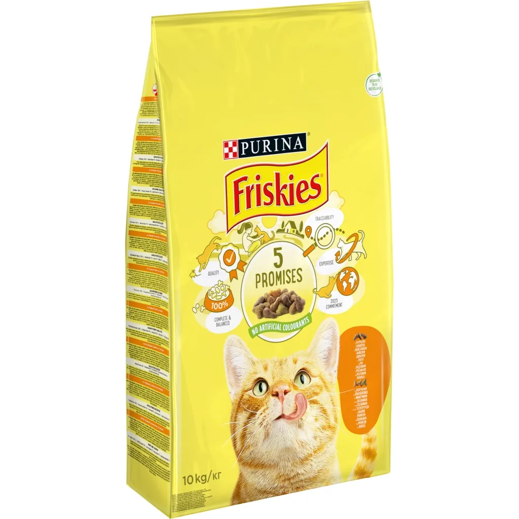 Сухий корм для котів Purina Friskies з куркою та овочами 10 кг (5997204505101)