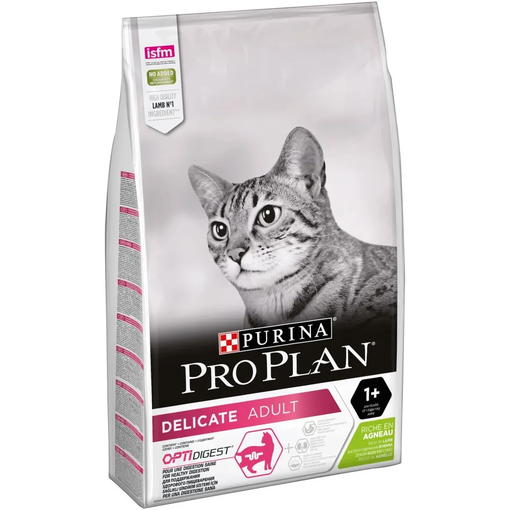 Сухой корм для кошек Purina Pro Plan Delicate Lamb со вкусом ягненка 10 кг (7613035846944)