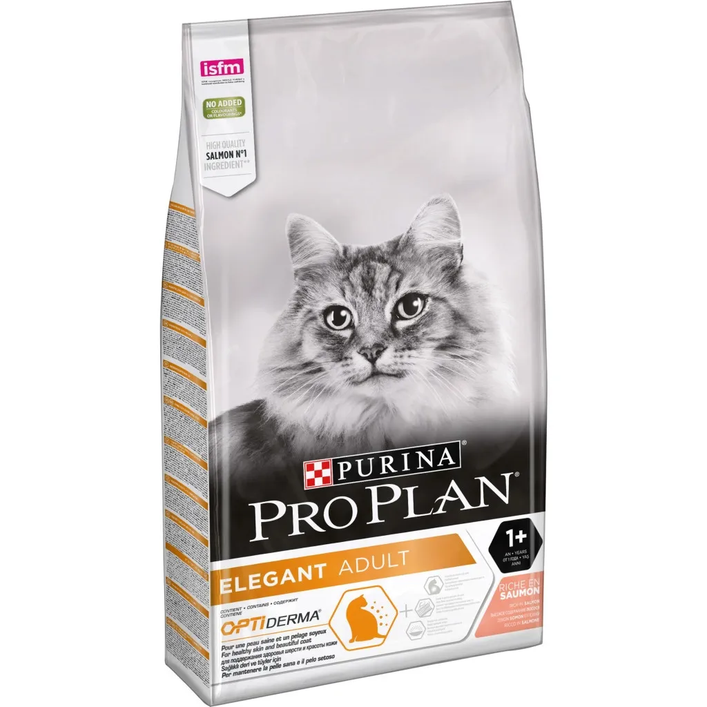 Сухий корм для котів Purina Pro Plan Elegant з лососем 10 кг (7613036529235)