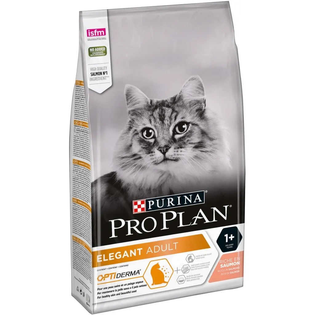 Сухой корм для кошек Purina Pro Plan Elegant Adult 1+ с лососем 1.5 кг (7613036529150)