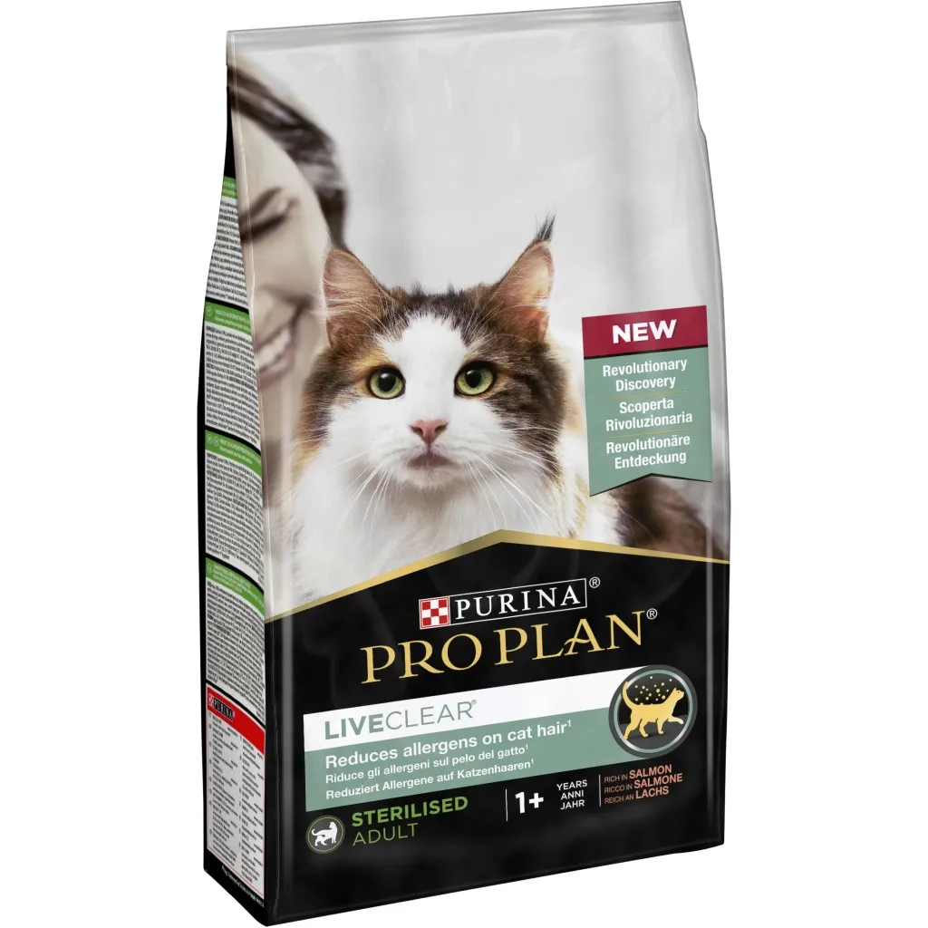 Сухий корм для котів Purina Pro Plan LiveClear стерилізованих котів з лососем 1.4 кг (7613287232700)