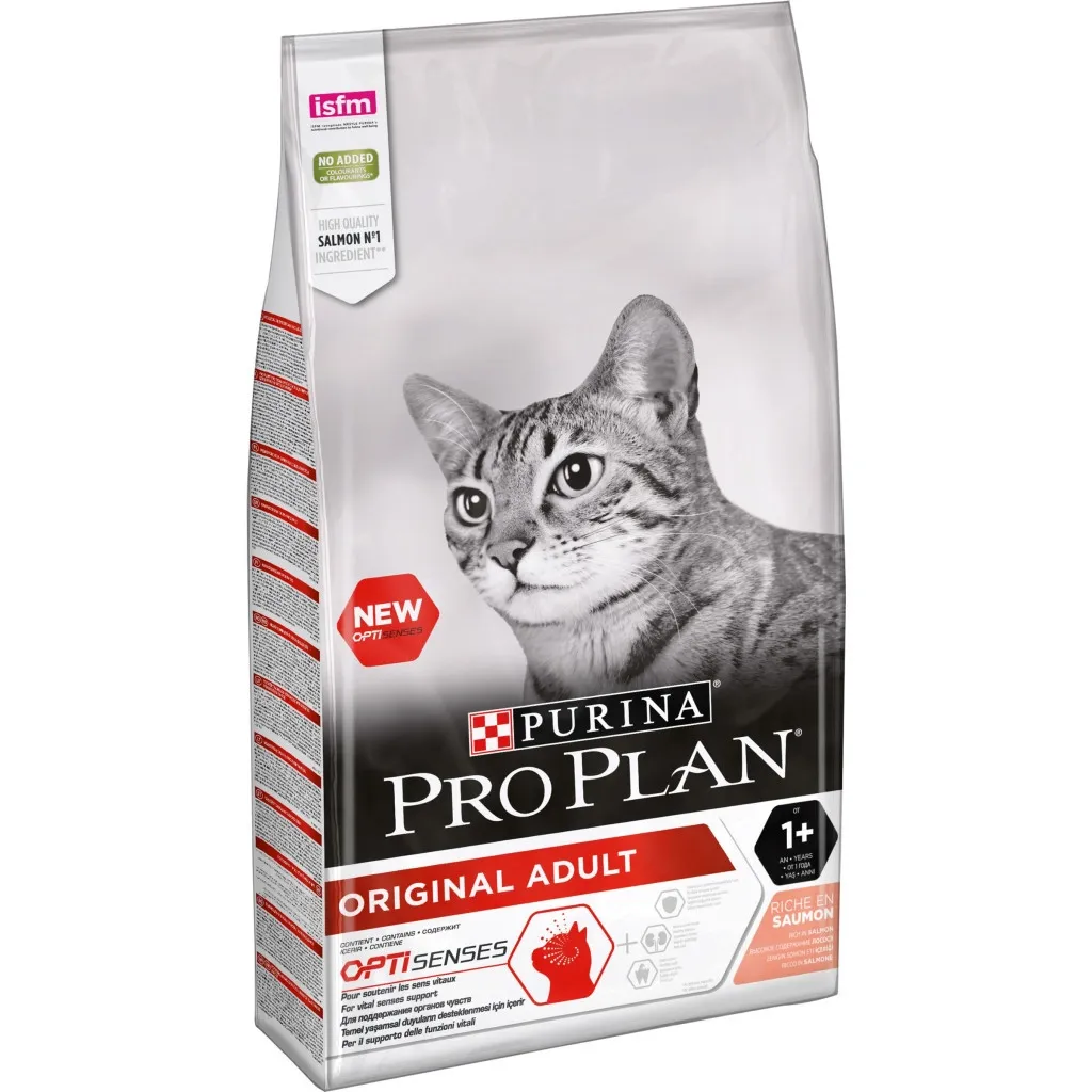 Сухой корм для кошек Purina Pro Plan Original с лососем 10 кг (7613036508315)