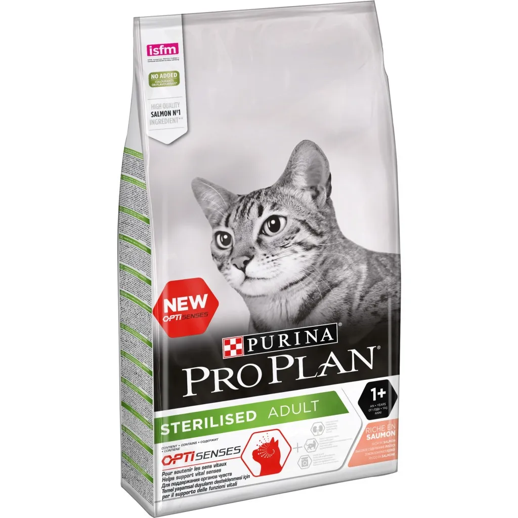 Сухой корм для кошек Purina Pro Plan Sterilised с лососем 10 кг (7613036517164)