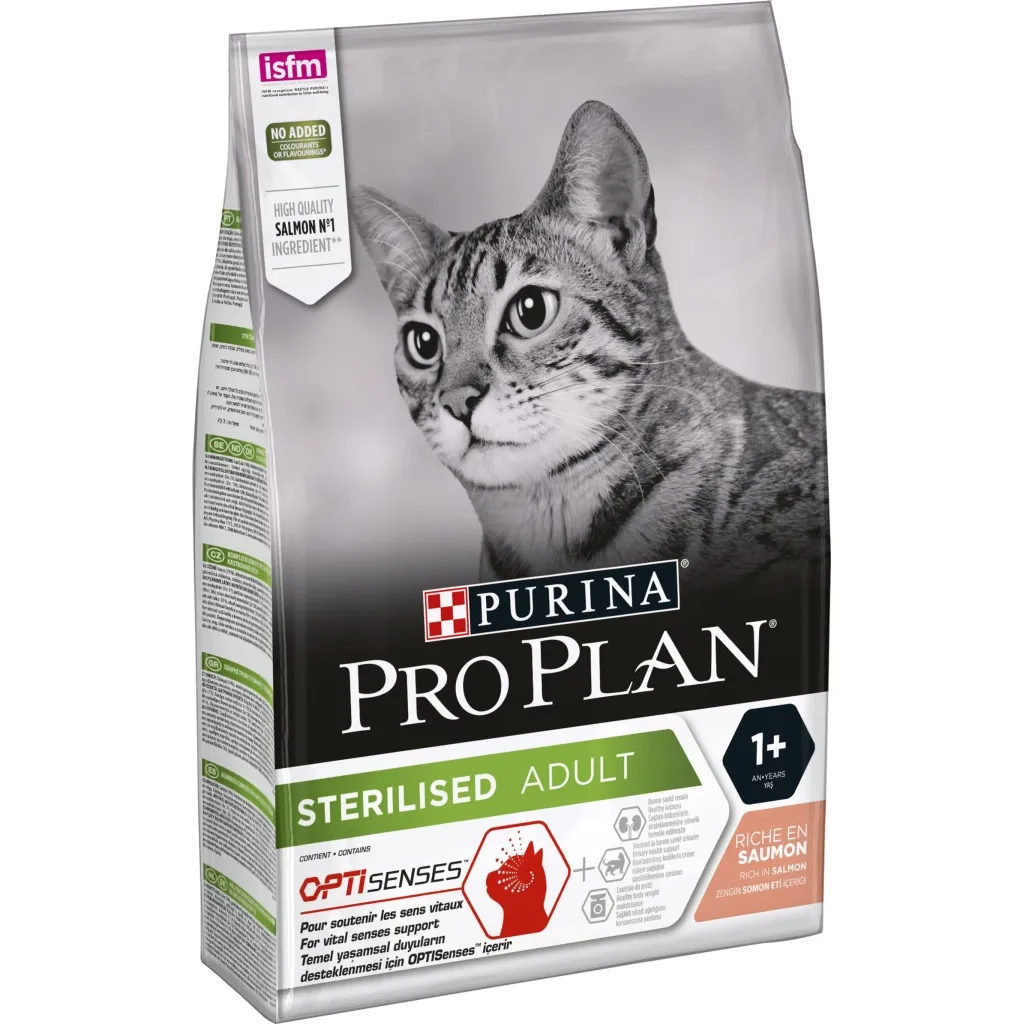 Сухой корм для кошек Purina Pro Plan Sterilised с лососем 3 кг (7613036517454)