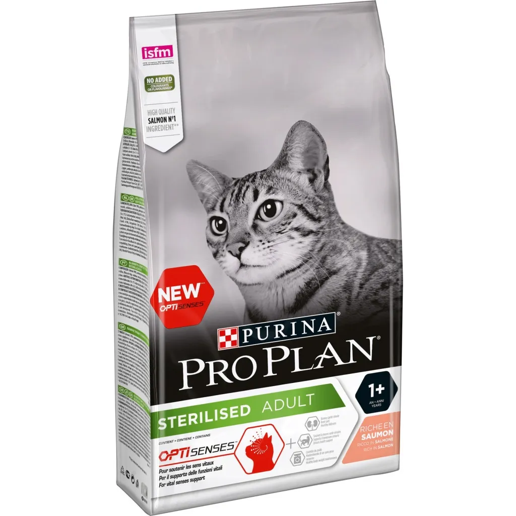 Сухой корм для кошек Purina Pro Plan Sterilised Adult 1+ с лососем 1.5 кг (7613036517362)
