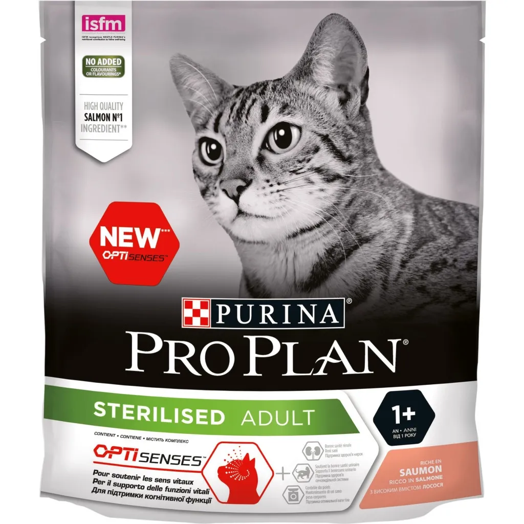 Сухой корм для кошек Purina Pro Plan Sterilised с лососем 400 г (7613036544832)