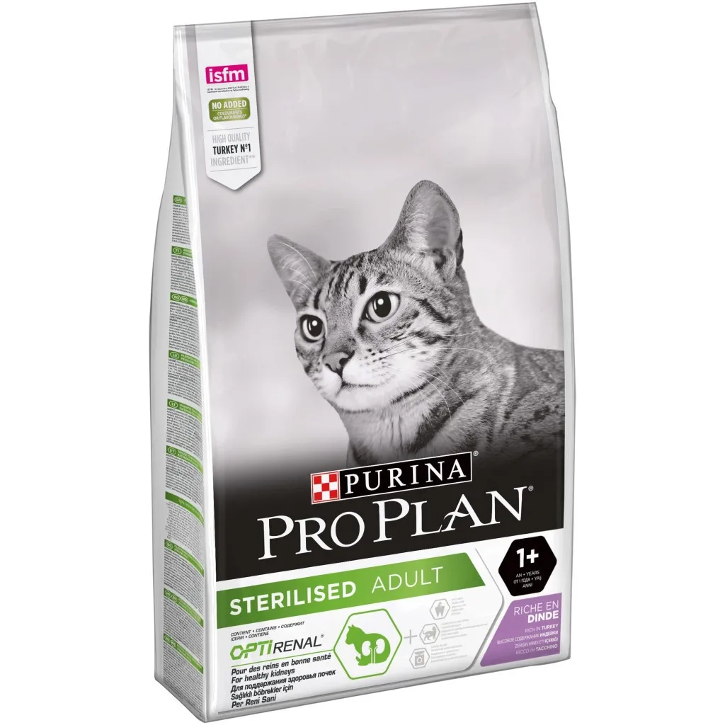 Сухой корм для кошек Purina Pro Plan Sterilised Cat Turkey со вкусом индейки 10 кг (7613033566547)