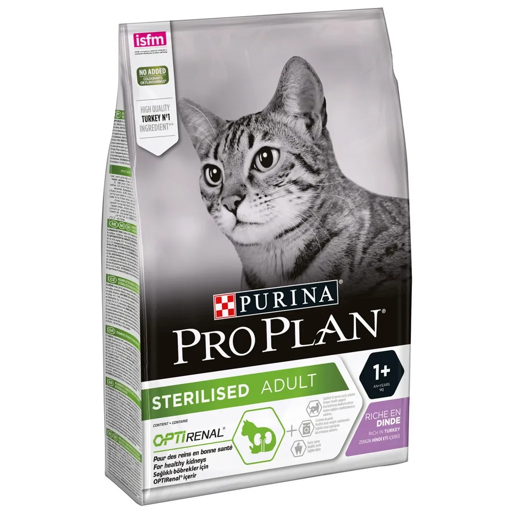 Сухой корм для кошек Purina Pro Plan Sterilised Adult 1+ с индейкой 3 кг (7613033560033)