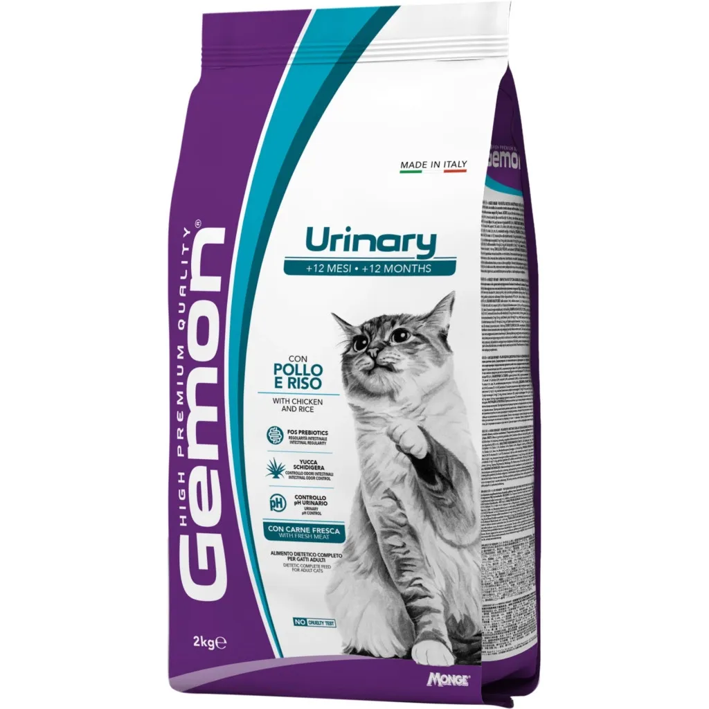 Сухой корм для кошек Gemon Cat Urinary курица с рисом 2 кг (8009470297189)