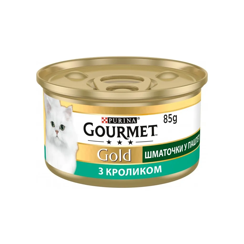 Паштет для кошек Purina Gourmet Gold. С кроликом. Кусочки в паштете 85 г (7613033706271)