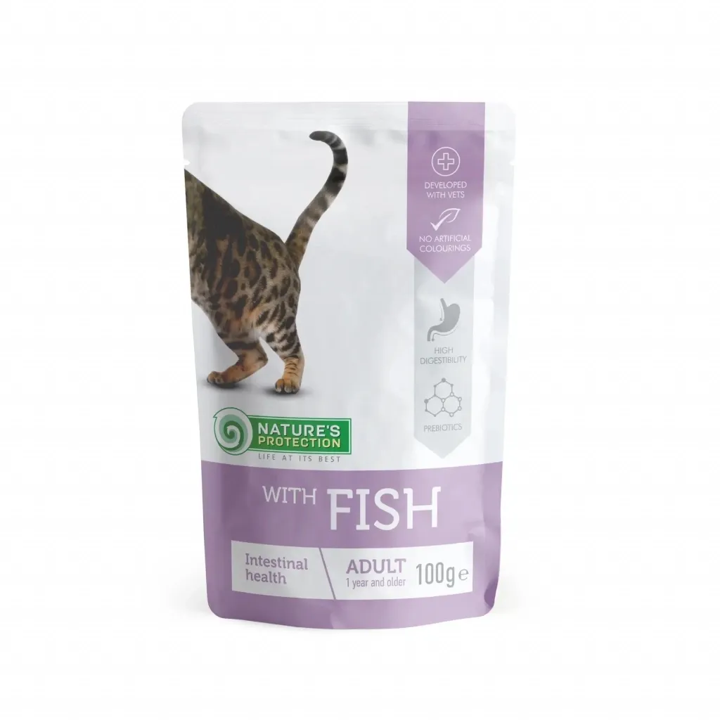 Влажный корм для кошек Nature's Protection Intestinal health with Fish 100 г (KIK45194)