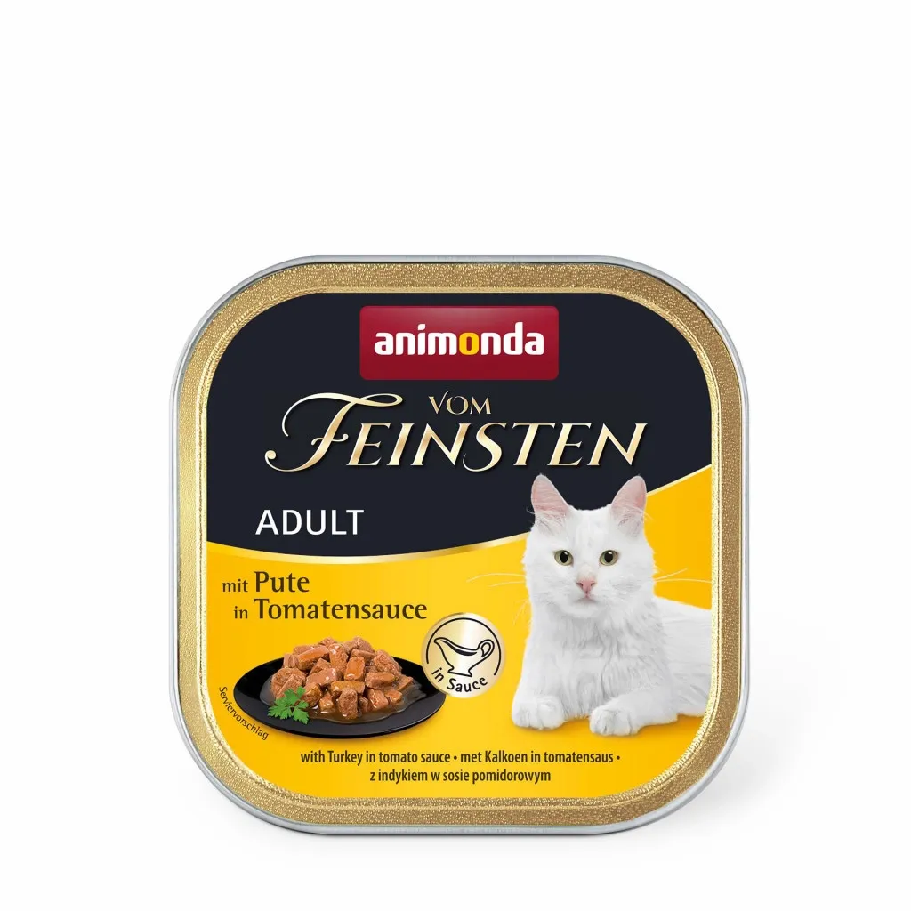 Вологий корм для котів Animonda Vom Feinsten Adult with Turkey in Tomato sauce 100 г (4017721833608)
