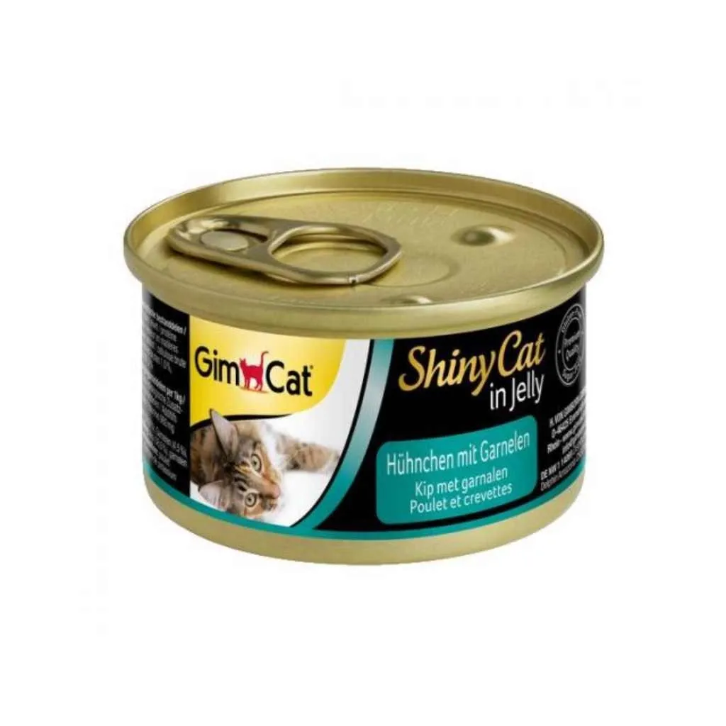 Консерва для кошек GimCat Shiny Cat с курицей и креветками 70 г (4002064413129)