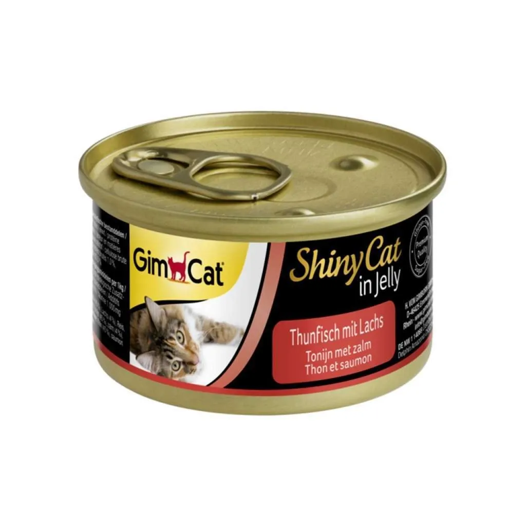 Консерва для кошек GimCat Shiny Cat с тунцом и лососем 70 г (4002064414195)