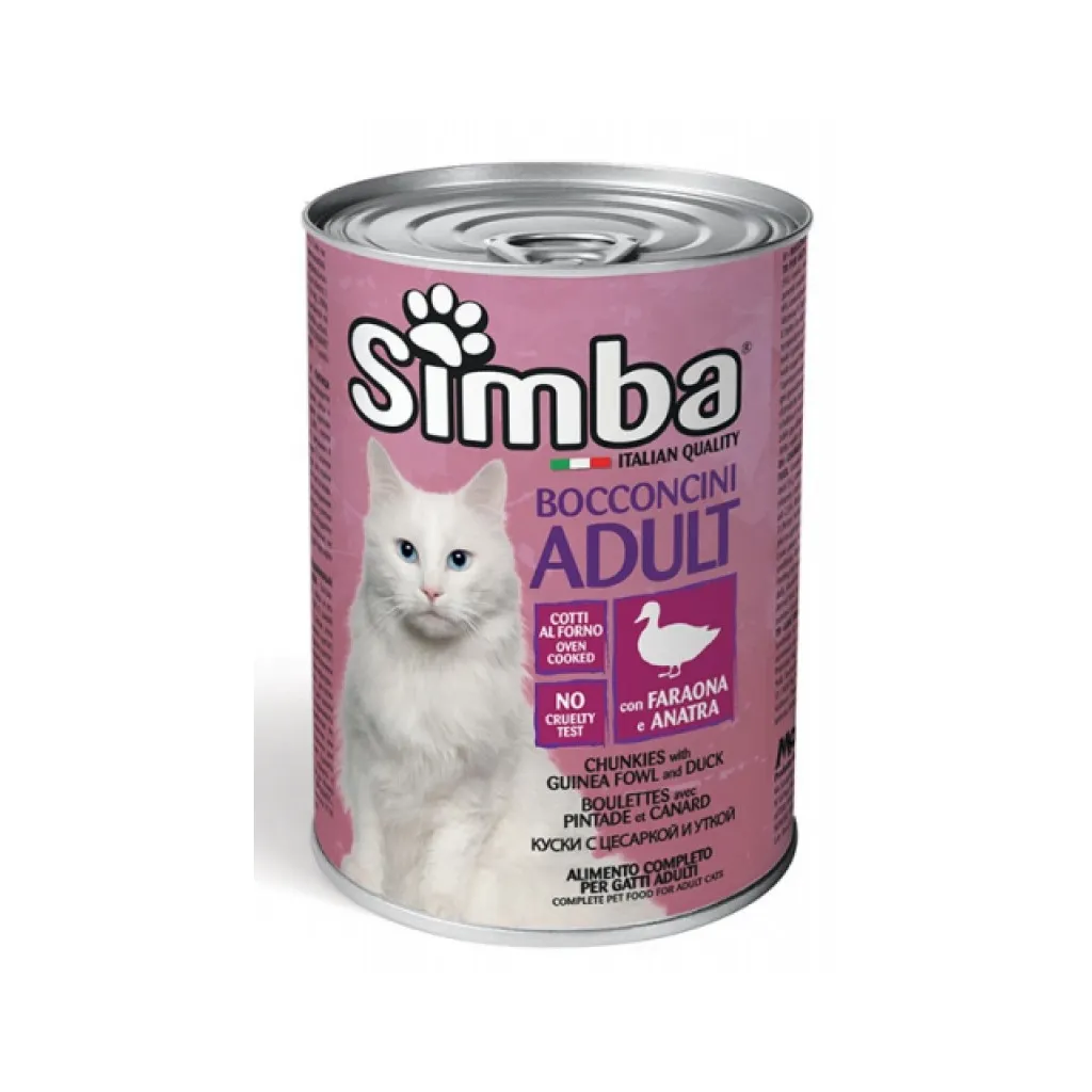 Консерва для котів Simba Cat Wet цесарка з качкою 415 г (8009470009515)