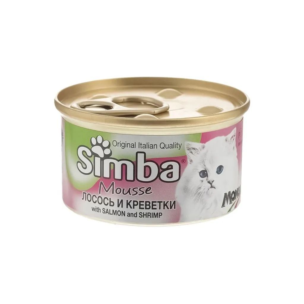 Консерва для кошек Simba Cat Wet лосось и креветки 85 г (8009470009430)