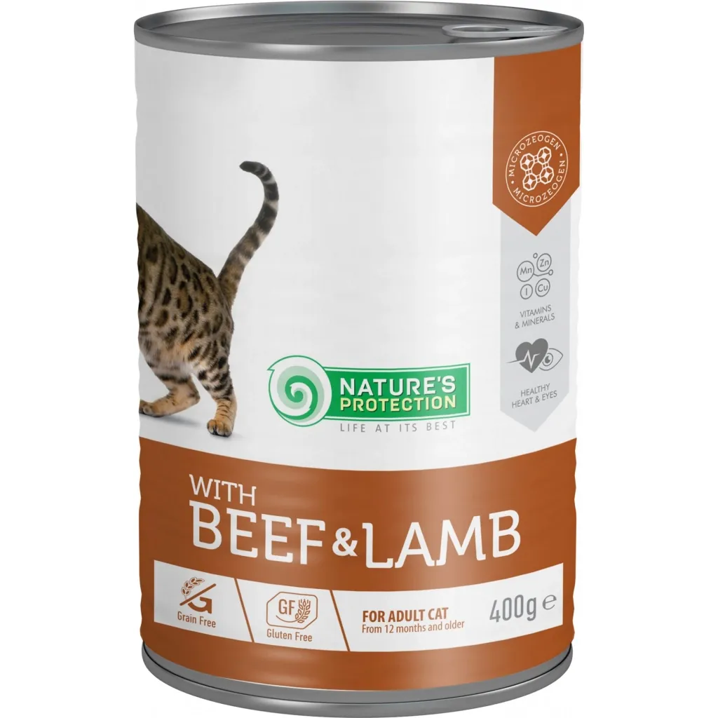 Консерва для кошек Nature's Protection Adult With Beef & Lamb 400 г (KIK45607)